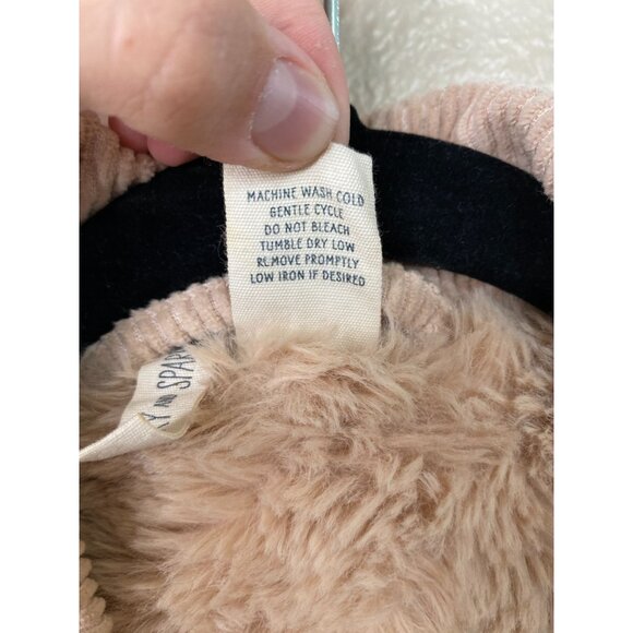 Sky And Sparrow Womens Beige Corduroy Jacket Faux Fur Lining M Casual Cotton - Picture 5 of 7